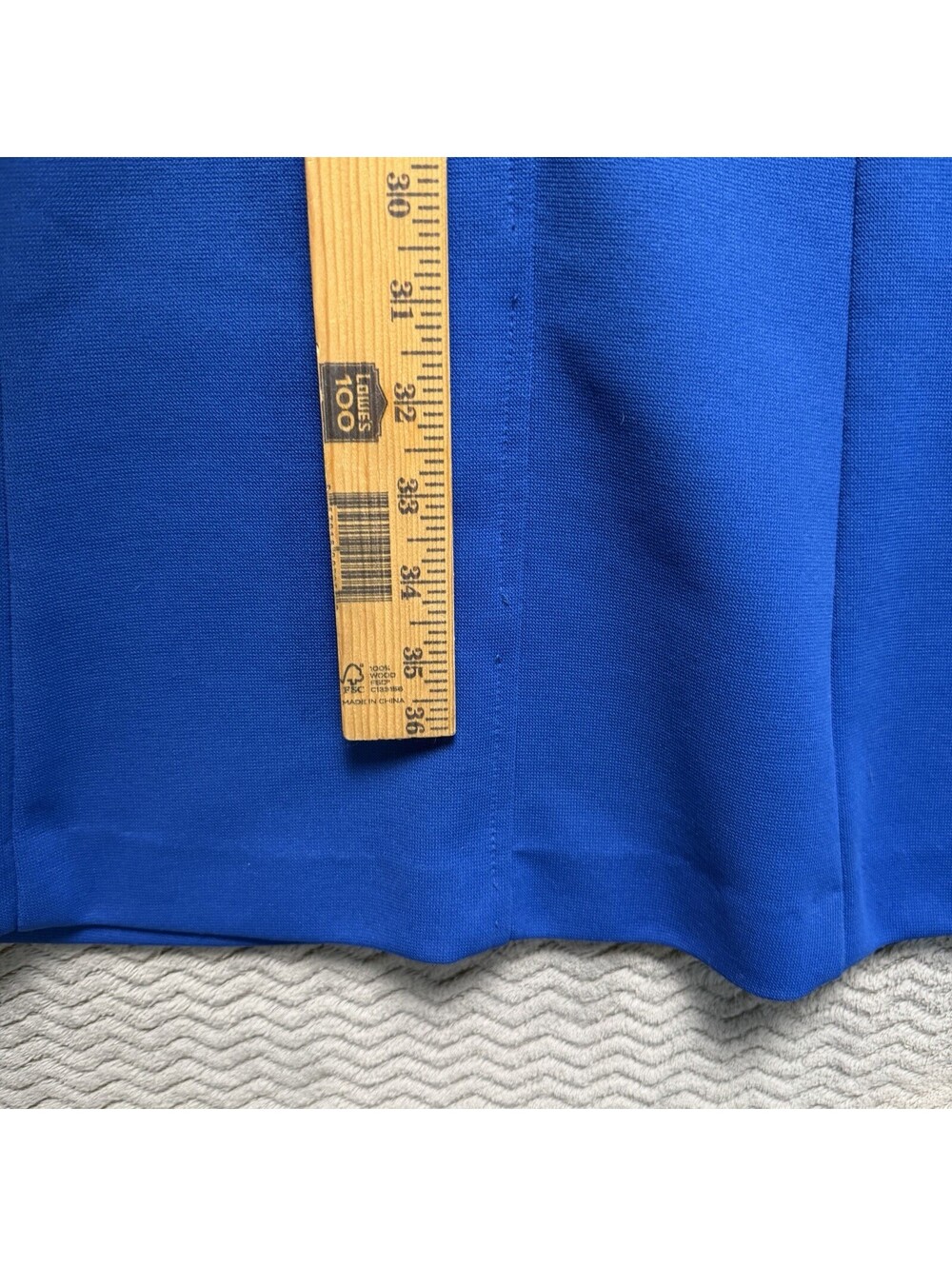 Vintage Dress 1960s 1970s Royal Blue A-Line Retro Fit Flare No Size Tag - Picture 5 of 6